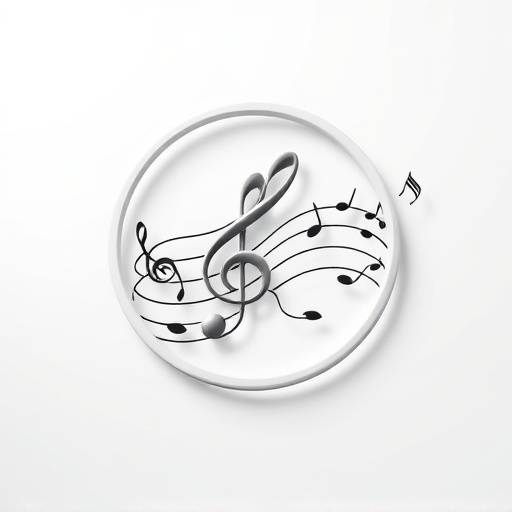 A copyright symbol with musical notes around it, representing intellectual property rights in music.