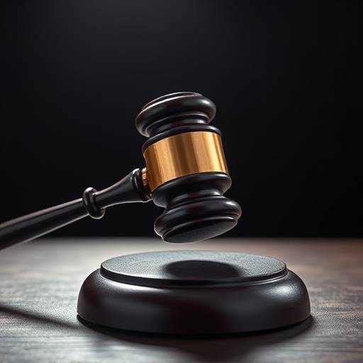 A gavel striking a sound block, symbolizing legal terms and liability.