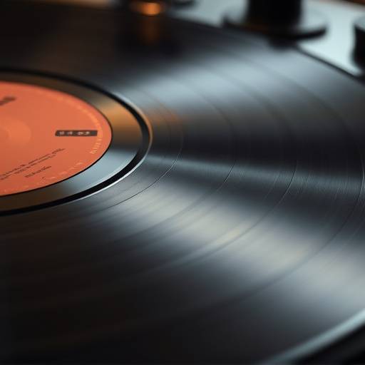 Image depicting audio restoration work on a vinyl record.