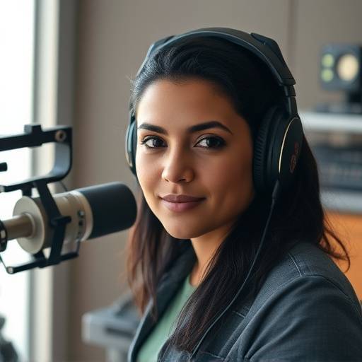 Portrait of Maya Rodriguez, senior recording engineer